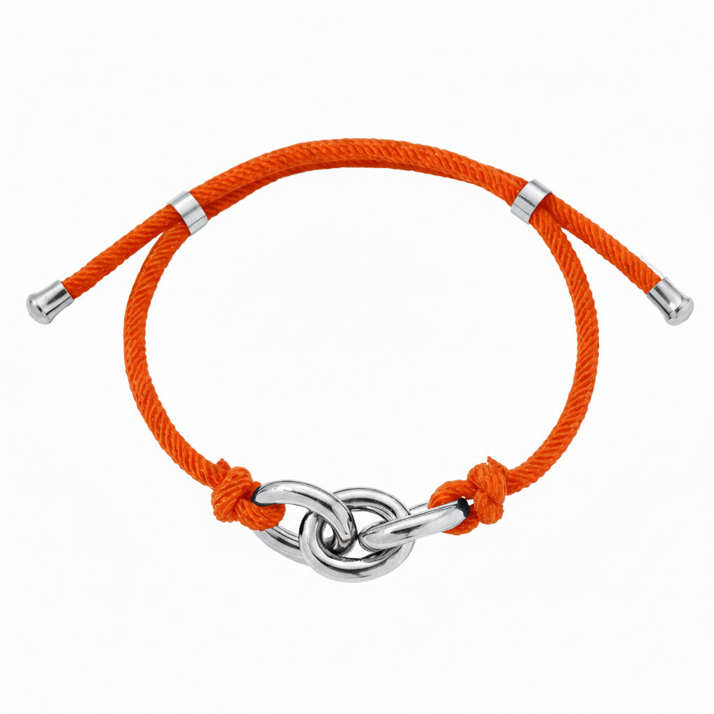 Handmade Multicolor Anchor Bracelet In Titanium Steel For Unisex Wear
