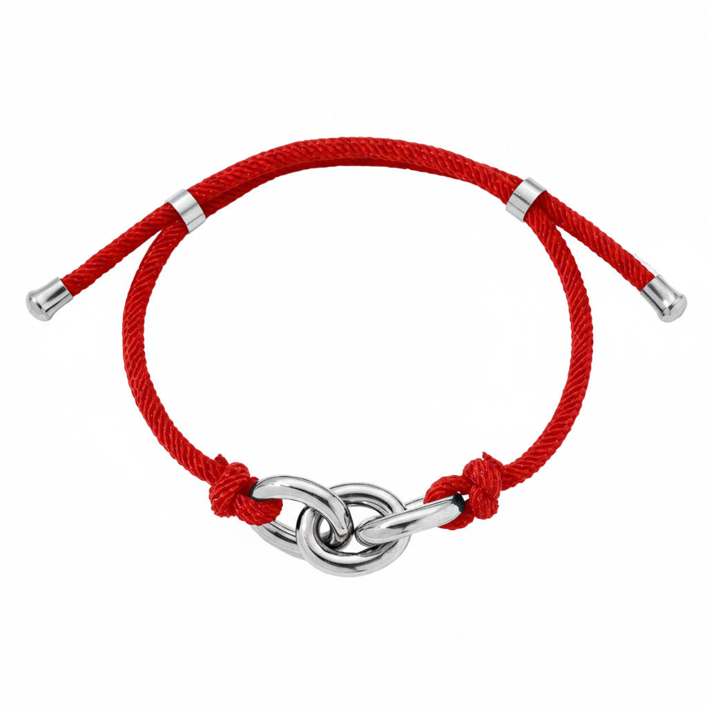 Handmade Multicolor Anchor Bracelet In Titanium Steel For Unisex Wear