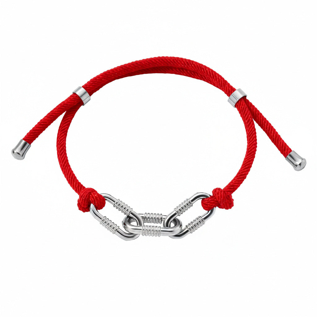 Handmade Multicolor Anchor Bracelet In Titanium Steel For Unisex Wear