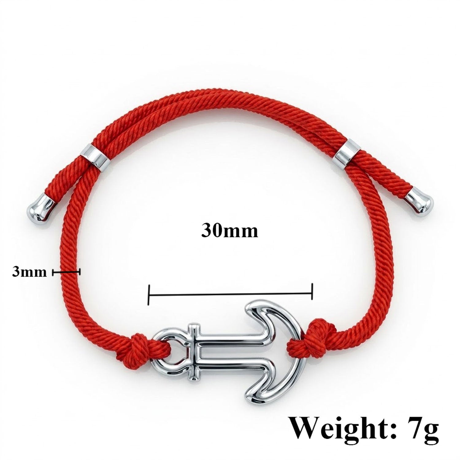 Handmade Multicolor Anchor Bracelet In Titanium Steel For Unisex Wear