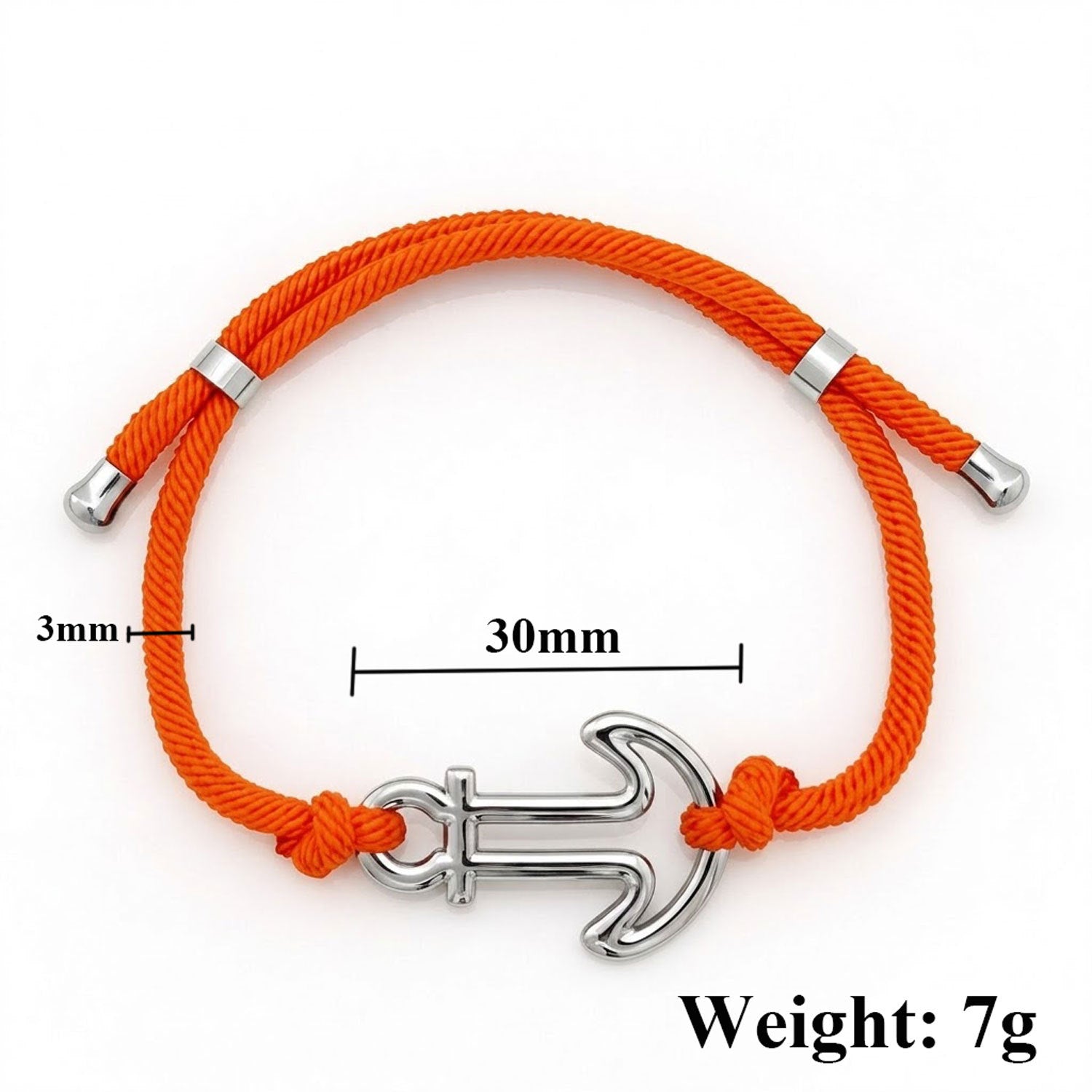 Handmade Multicolor Anchor Bracelet In Titanium Steel For Unisex Wear