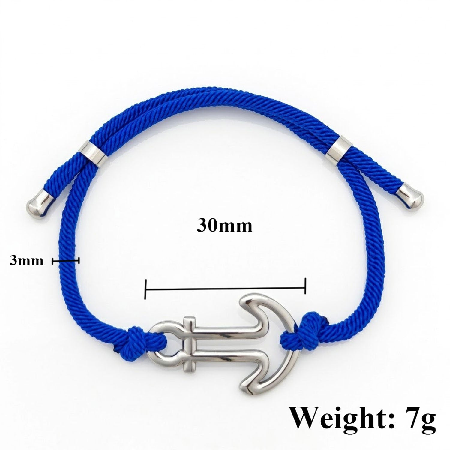 Handmade Multicolor Anchor Bracelet In Titanium Steel For Unisex Wear