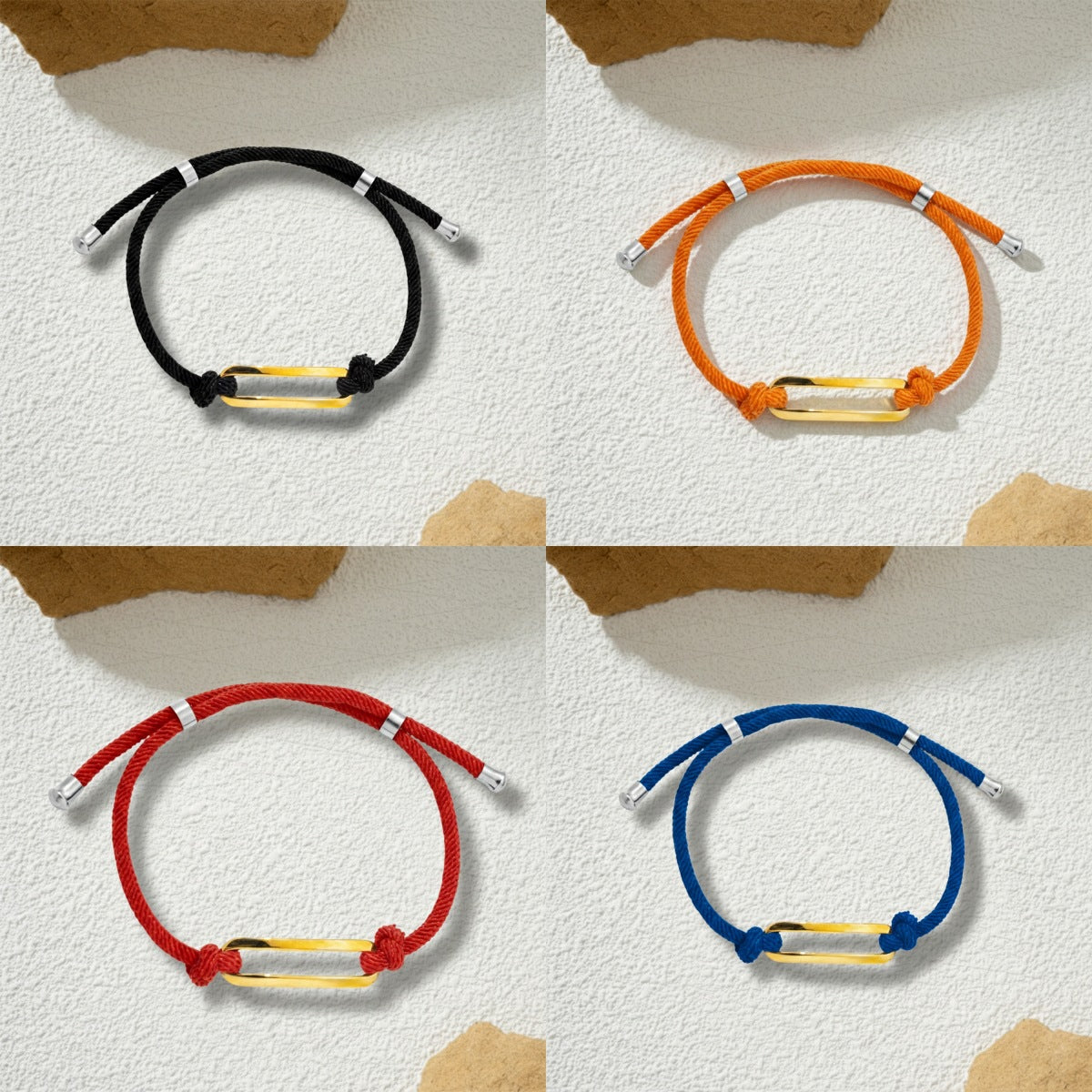 Handmade Multicolor Anchor Bracelet In Titanium Steel For Unisex Wear
