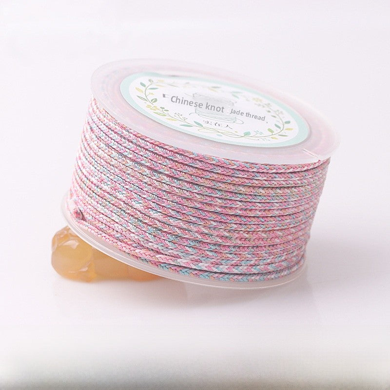 Ink Painting Nylon Cord String Rope With Hole Size 2~2.9mm Featuring Knitting Craft For Jewelry Making