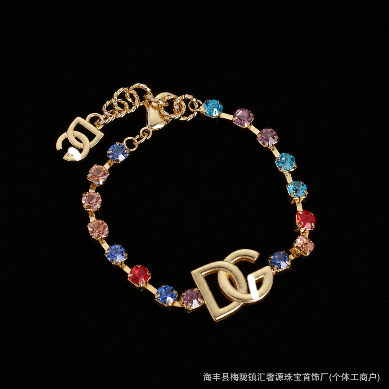 Heart Shape Brass Bracelet For Women With Zircon Inlay, Electroplated And Golden Plated Finish