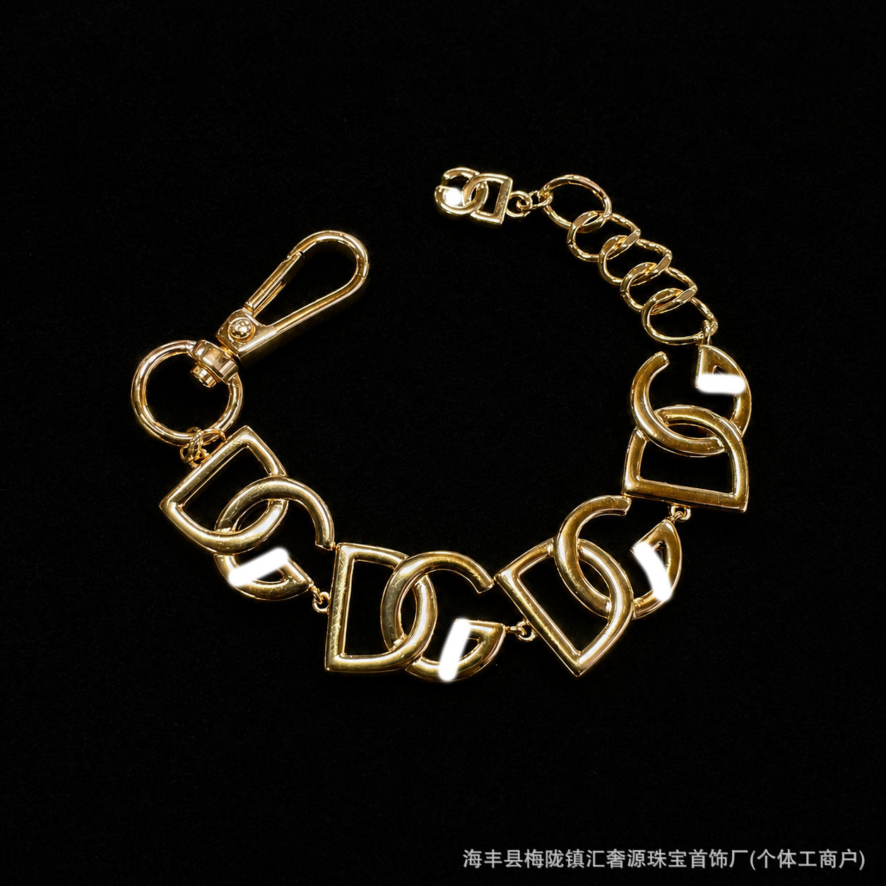 Heart Shape Brass Bracelet For Women With Zircon Inlay, Electroplated And Golden Plated Finish