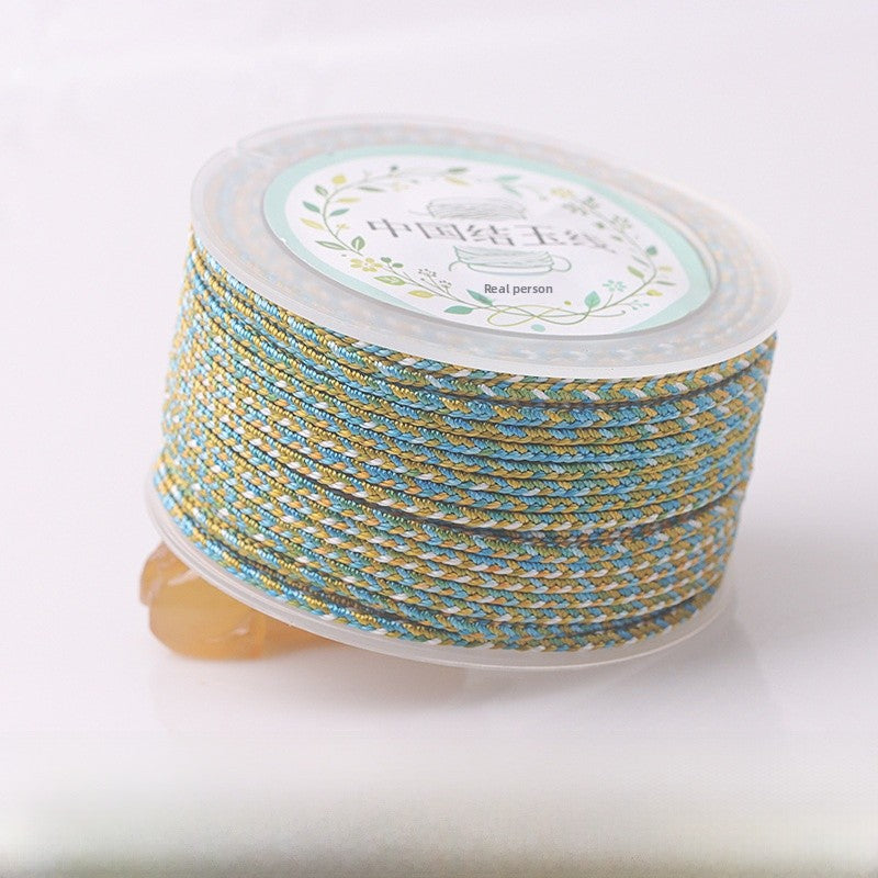 Ink Painting Nylon Cord String Rope With Hole Size 2~2.9mm Featuring Knitting Craft For Jewelry Making