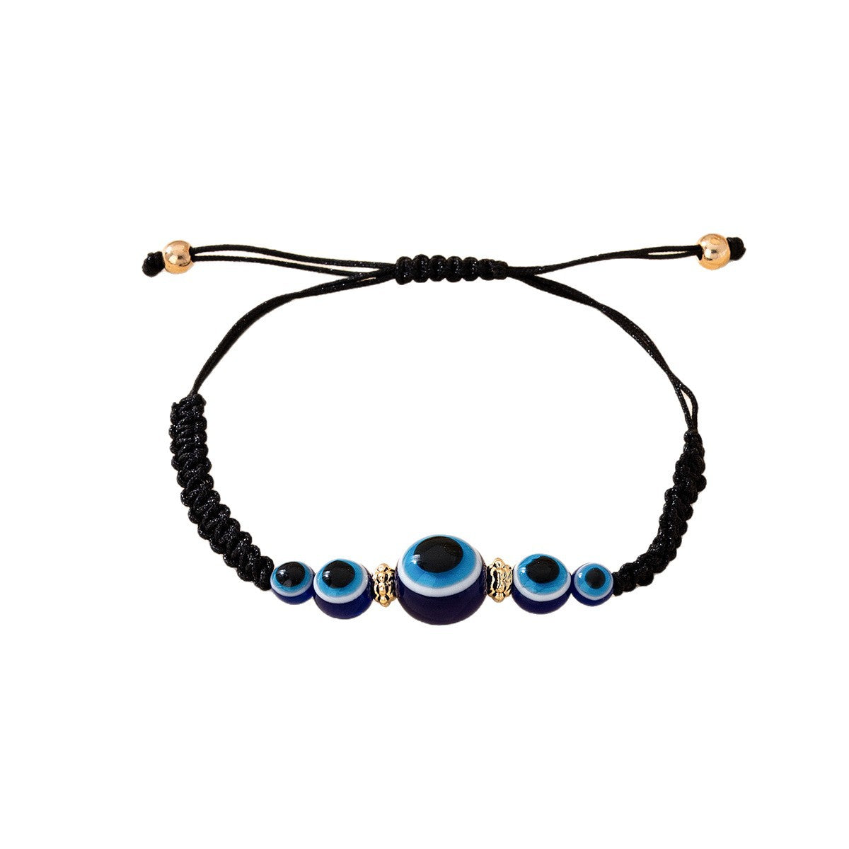 Devil's Eye Beading Bracelet In Blue Featuring Ethnic Style For Unisex Wear