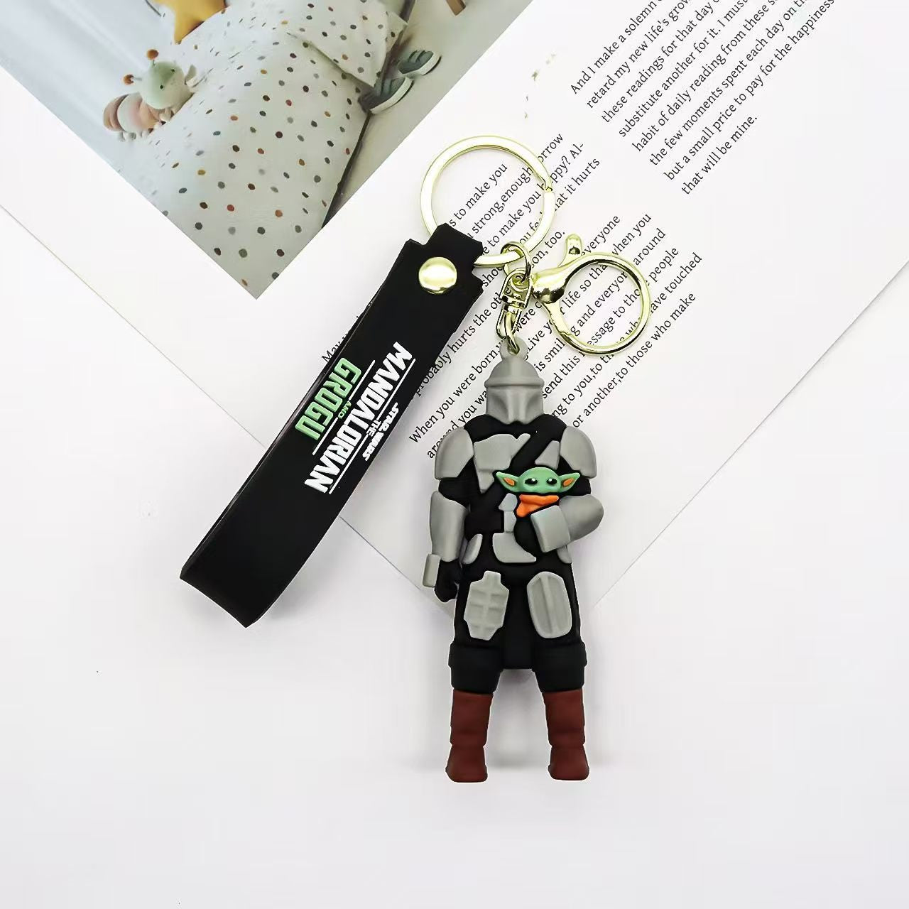 Christmas Cartoon Character Key Chain With PVC Bag Charm Accessories, Festive Holiday Decoration