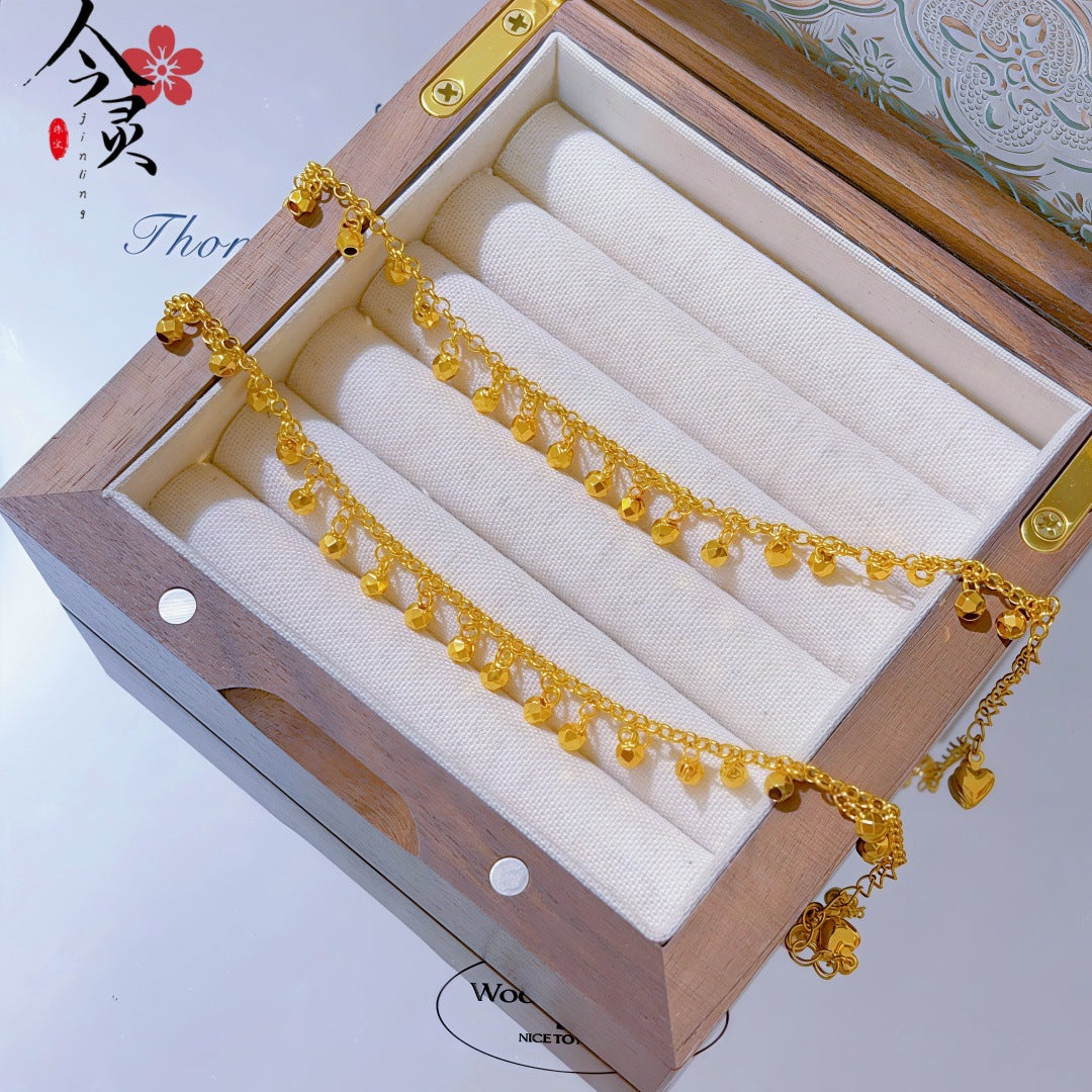 Butterfly Bracelet For Women Featuring Brass Chain Material With Golden Plated Electroplated Finish