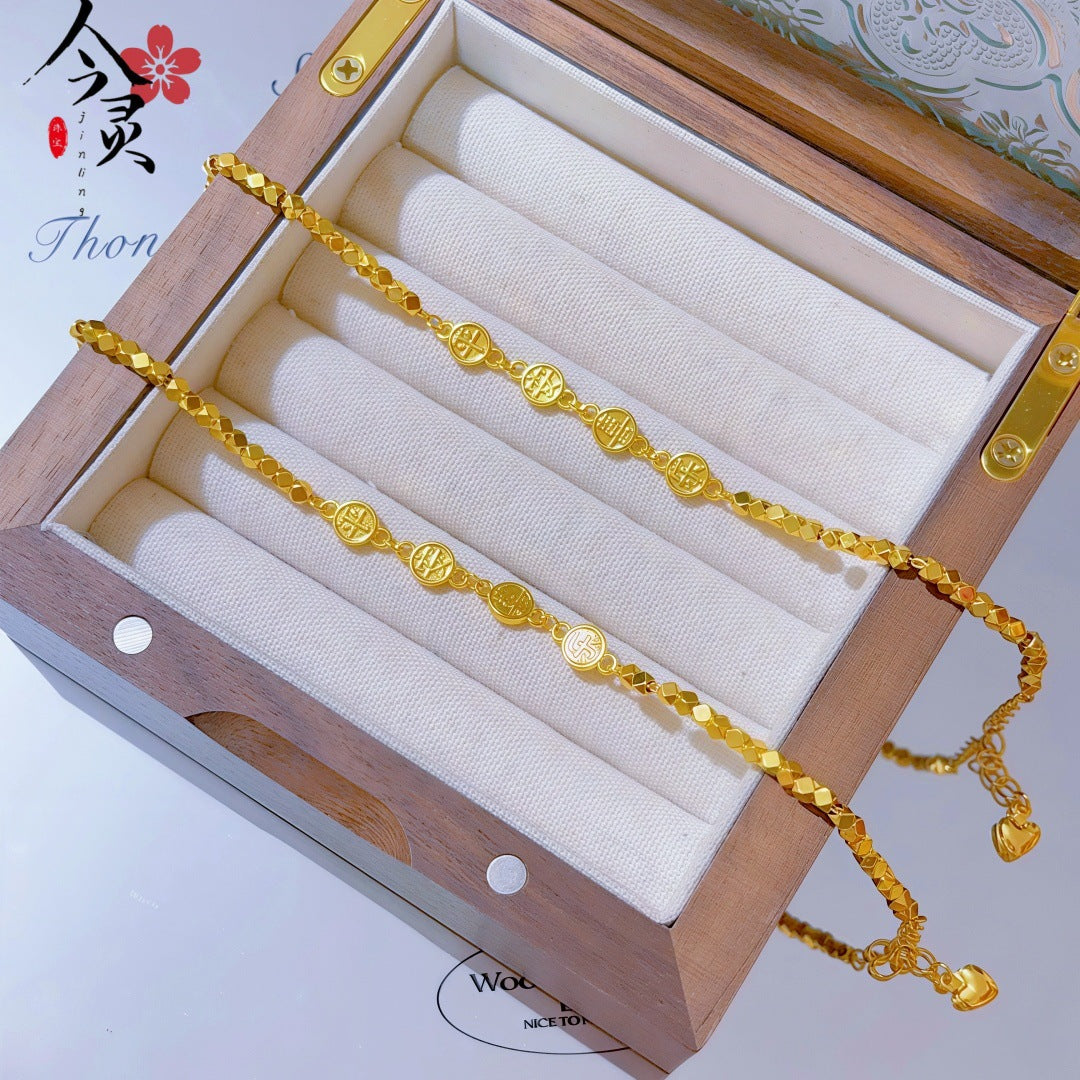 Butterfly Bracelet For Women Featuring Brass Chain Material With Golden Plated Electroplated Finish
