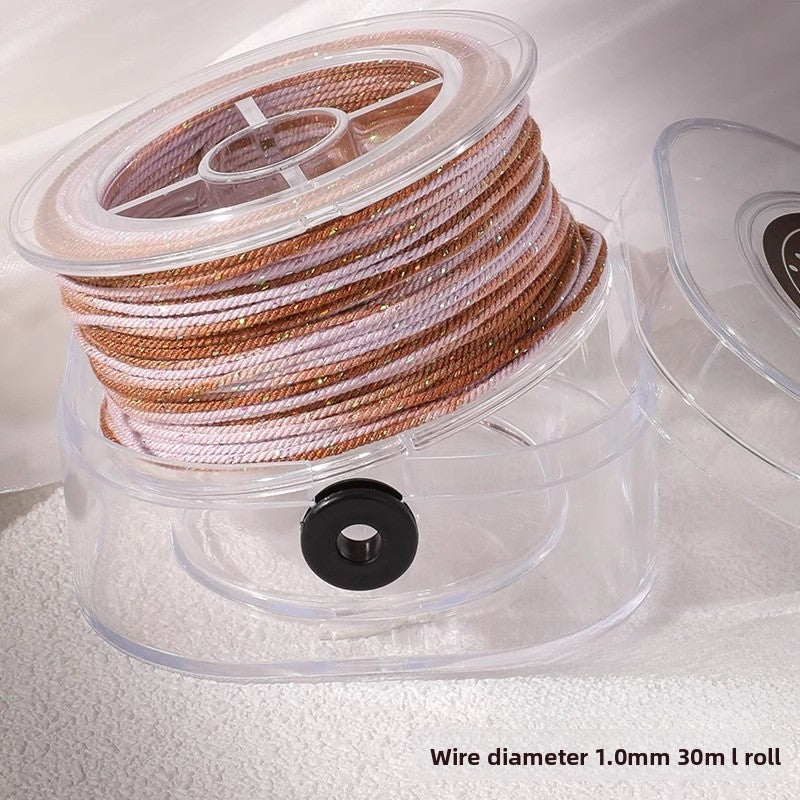 1 Roll Cotton Rope For Jewelry Making Featuring Knitting Craft, Dyed Ombre Color, Ideal For Commute Style Accessories