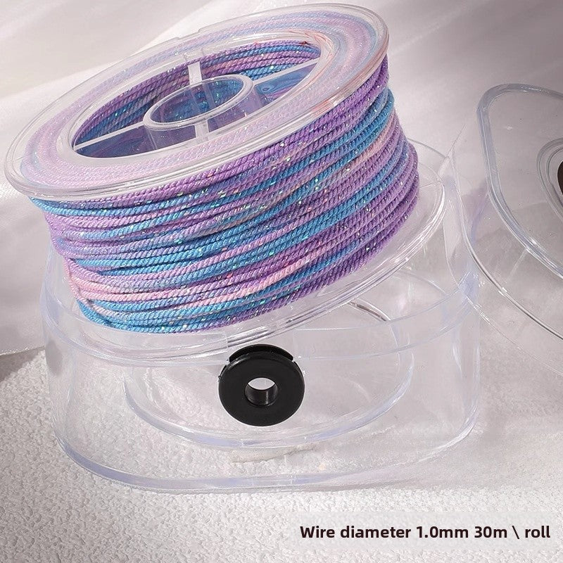 1 Roll Cotton Rope For Jewelry Making Featuring Knitting Craft, Dyed Ombre Color, Ideal For Commute Style Accessories