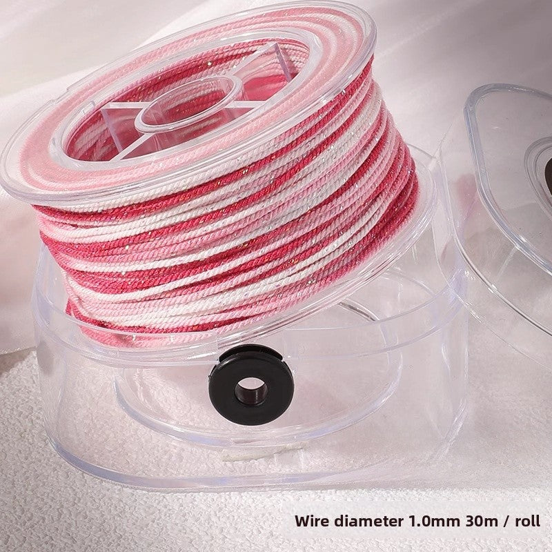 1 Roll Cotton Rope For Jewelry Making Featuring Knitting Craft, Dyed Ombre Color, Ideal For Commute Style Accessories