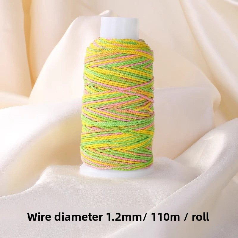 1 Roll Cotton Rope For Jewelry Making Featuring Knitting Craft, Dyed Ombre Color, Ideal For Commute Style Accessories