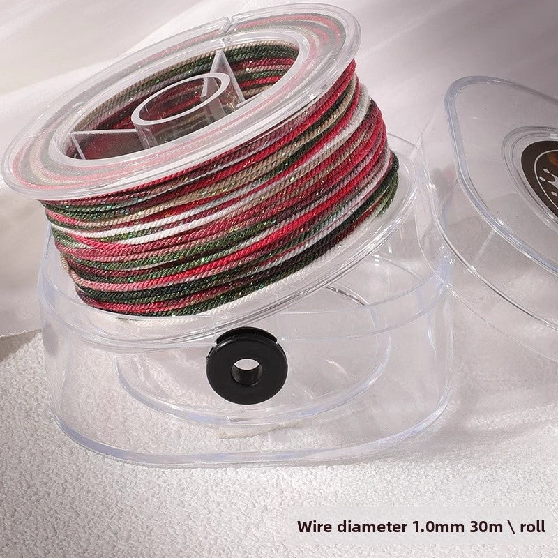 1 Roll Cotton Rope For Jewelry Making Featuring Knitting Craft, Dyed Ombre Color, Ideal For Commute Style Accessories