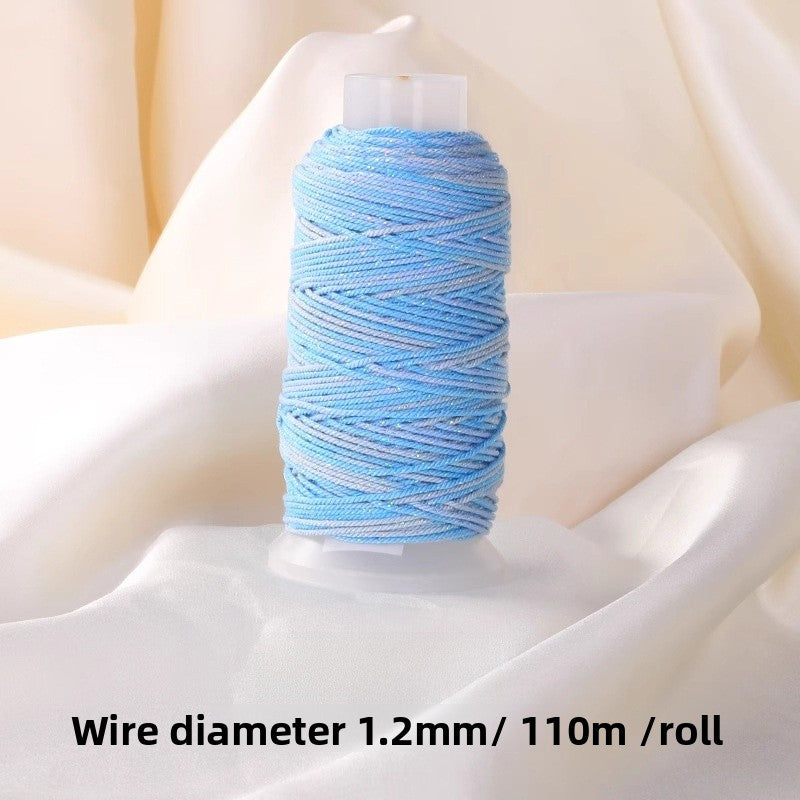 1 Roll Cotton Rope For Jewelry Making Featuring Knitting Craft, Dyed Ombre Color, Ideal For Commute Style Accessories
