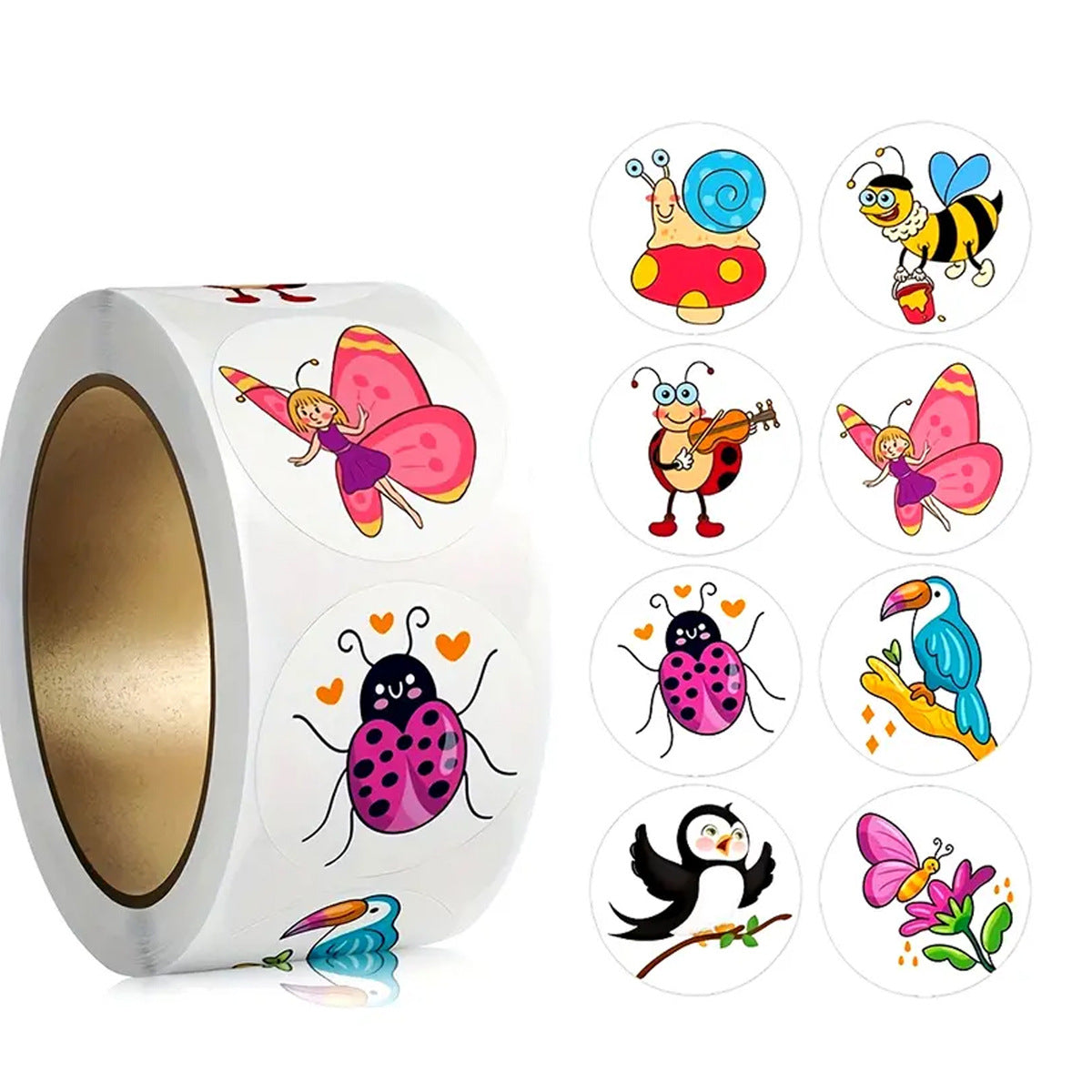 Insect Stickers 1 Roll Featuring Copper Plate Sticker Material