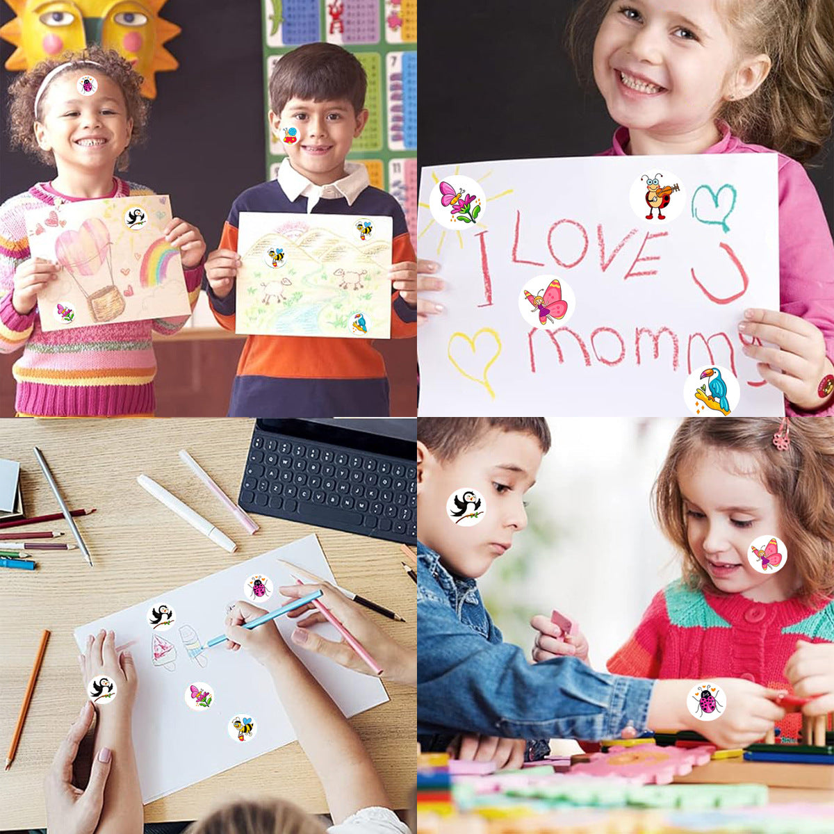 Insect Stickers 1 Roll Featuring Copper Plate Sticker Material