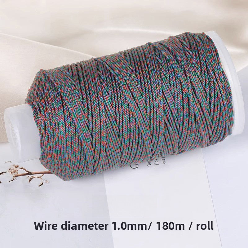 1 Roll Cotton Rope For Jewelry Making Featuring Knitting Craft, Dyed Ombre Color, Ideal For Commute Style Accessories