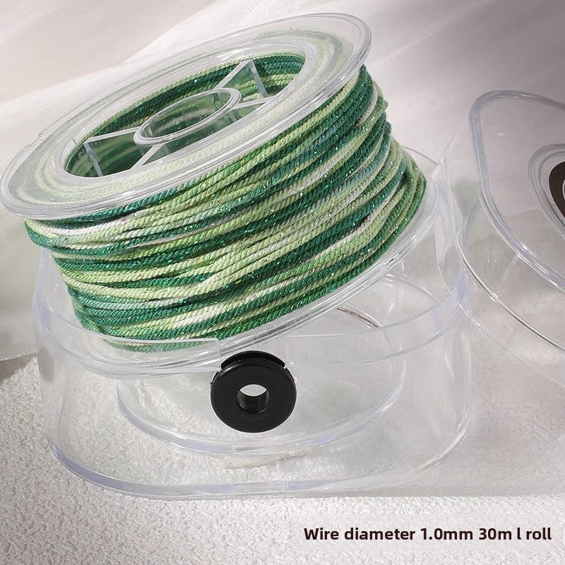 1 Roll Cotton Rope For Jewelry Making Featuring Knitting Craft, Dyed Ombre Color, Ideal For Commute Style Accessories