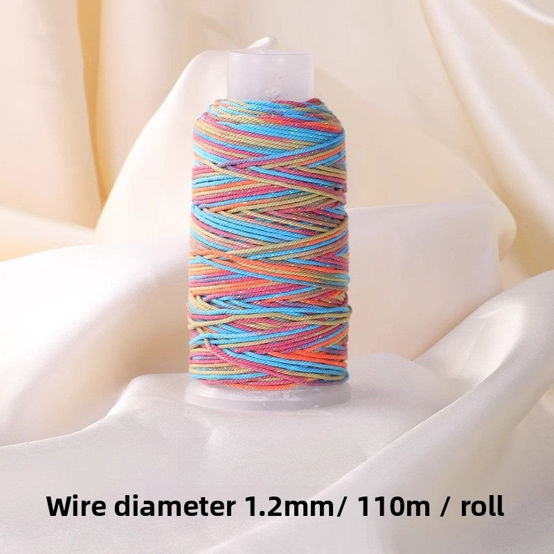 1 Roll Cotton Rope For Jewelry Making Featuring Knitting Craft, Dyed Ombre Color, Ideal For Commute Style Accessories