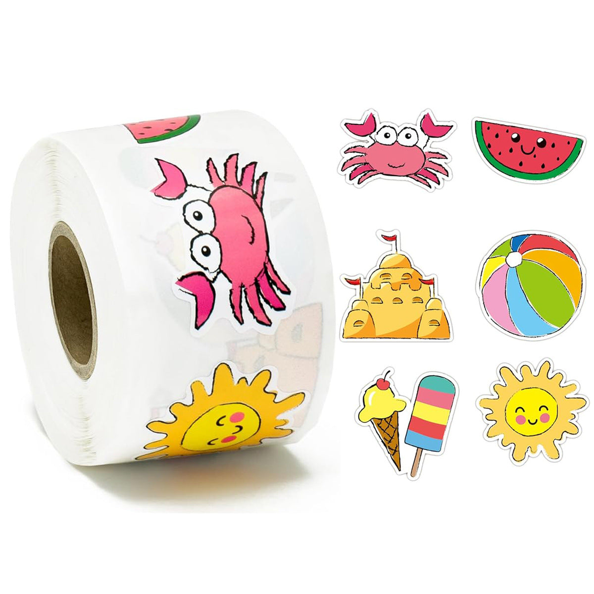 Coconut Beach Stickers Featuring Durable Copper Plate Material For Stylish Stationery Use