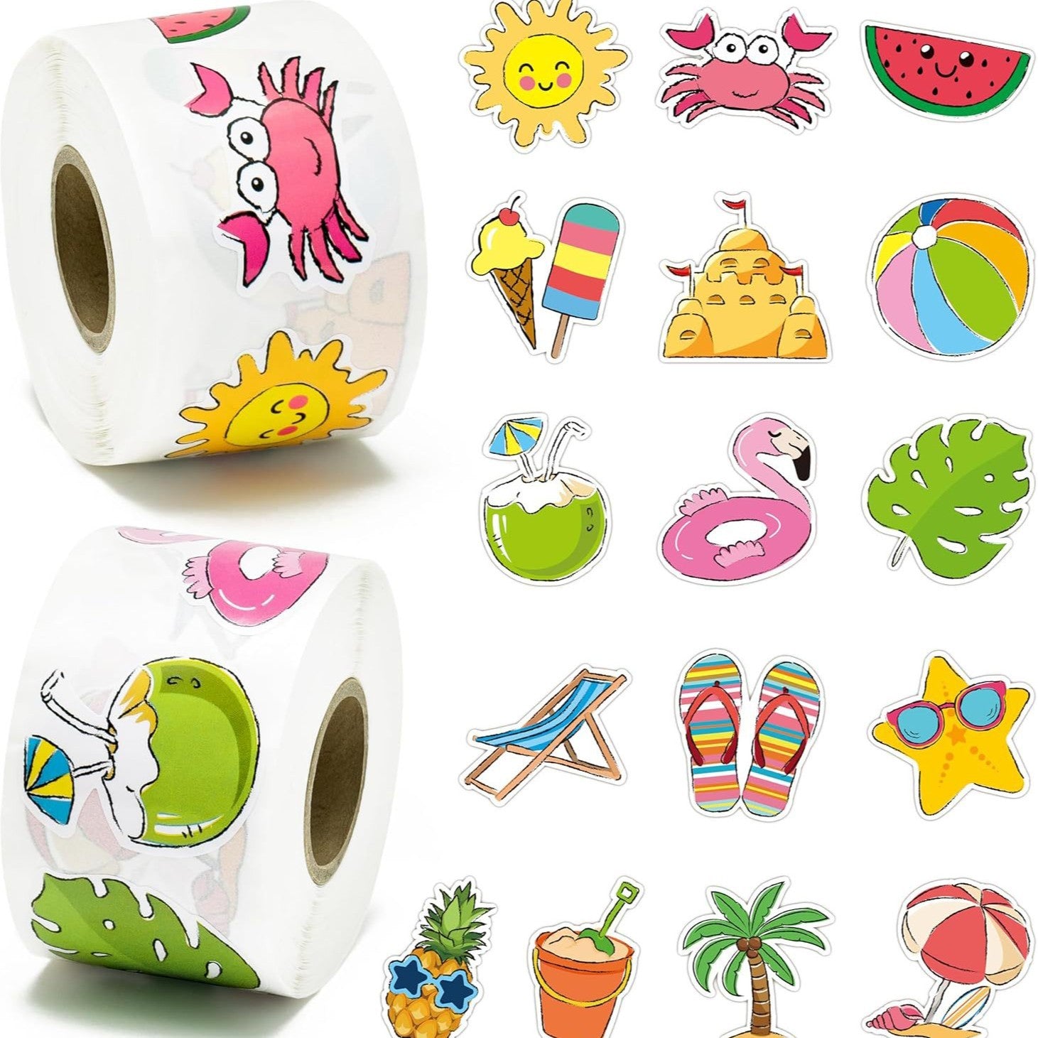 Coconut Beach Stickers Featuring Durable Copper Plate Material For Stylish Stationery Use