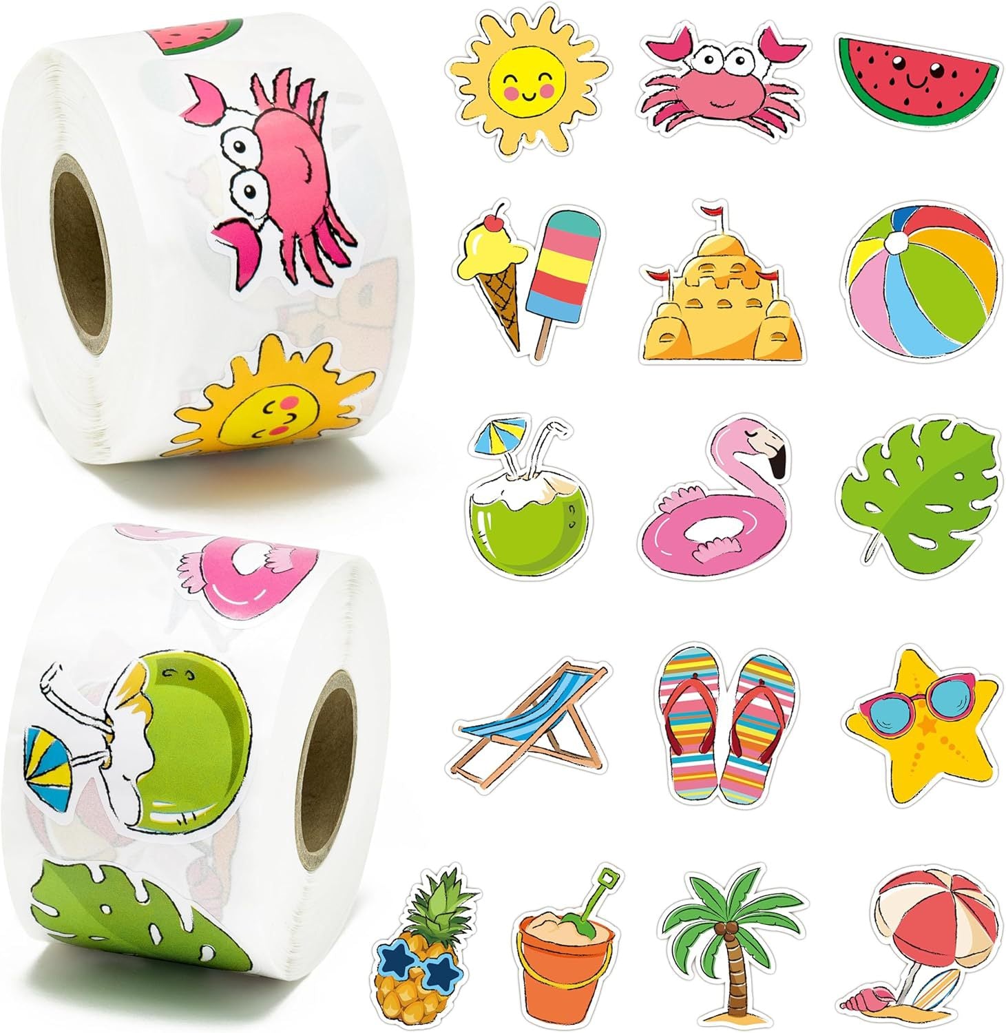 Coconut Beach Stickers Featuring Durable Copper Plate Material For Stylish Stationery Use