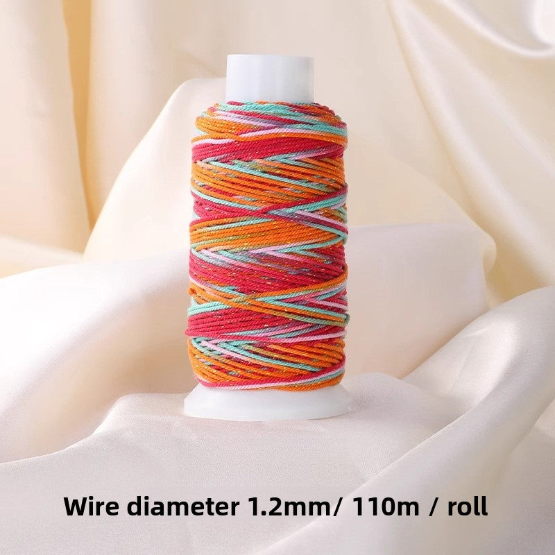 1 Roll Cotton Rope For Jewelry Making Featuring Knitting Craft, Dyed Ombre Color, Ideal For Commute Style Accessories