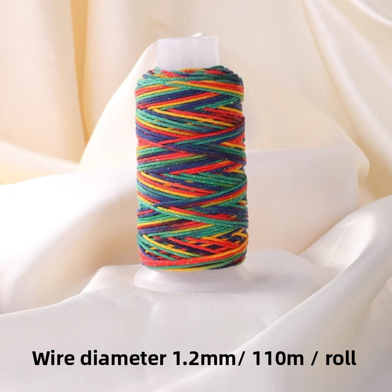 1 Roll Cotton Rope For Jewelry Making Featuring Knitting Craft, Dyed Ombre Color, Ideal For Commute Style Accessories