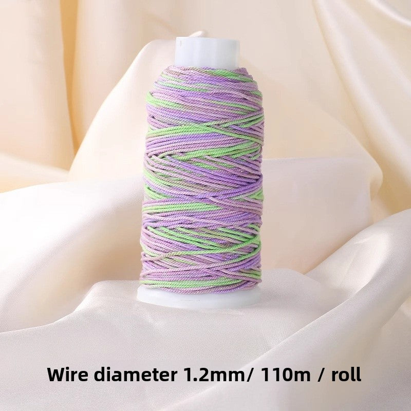 1 Roll Cotton Rope For Jewelry Making Featuring Knitting Craft, Dyed Ombre Color, Ideal For Commute Style Accessories