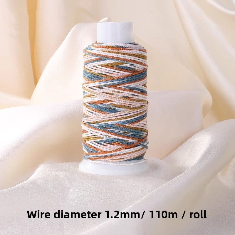 1 Roll Cotton Rope For Jewelry Making Featuring Knitting Craft, Dyed Ombre Color, Ideal For Commute Style Accessories