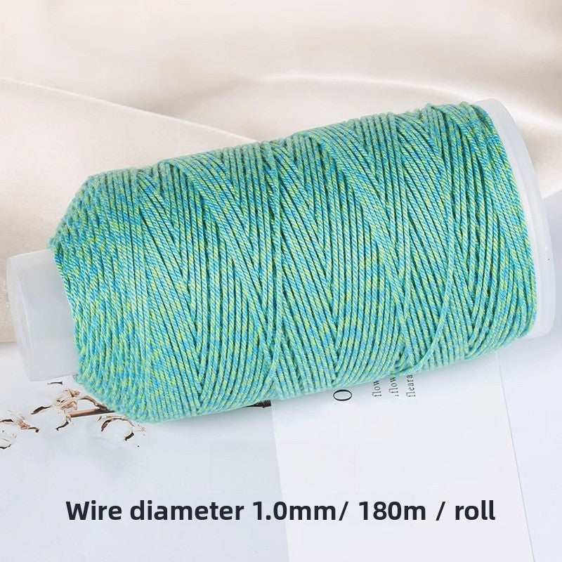 1 Roll Cotton Rope For Jewelry Making Featuring Knitting Craft, Dyed Ombre Color, Ideal For Commute Style Accessories