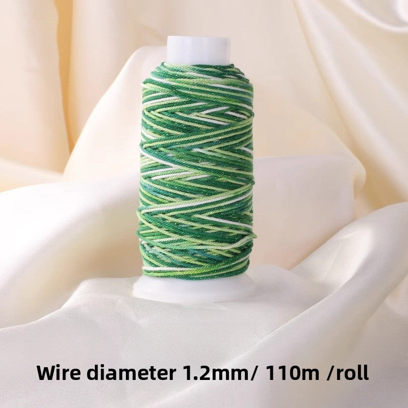 1 Roll Cotton Rope For Jewelry Making Featuring Knitting Craft, Dyed Ombre Color, Ideal For Commute Style Accessories