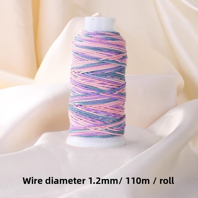 1 Roll Cotton Rope For Jewelry Making Featuring Knitting Craft, Dyed Ombre Color, Ideal For Commute Style Accessories
