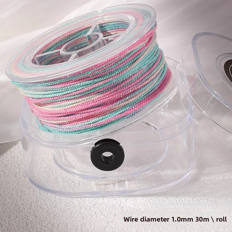 1 Roll Cotton Rope For Jewelry Making Featuring Knitting Craft, Dyed Ombre Color, Ideal For Commute Style Accessories