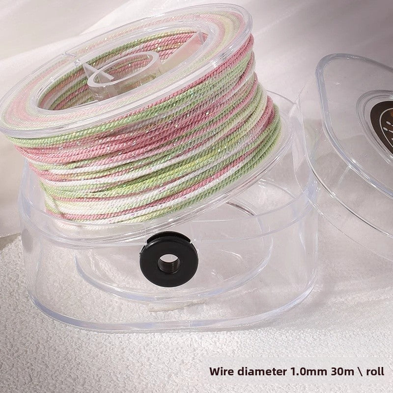 1 Roll Cotton Rope For Jewelry Making Featuring Knitting Craft, Dyed Ombre Color, Ideal For Commute Style Accessories