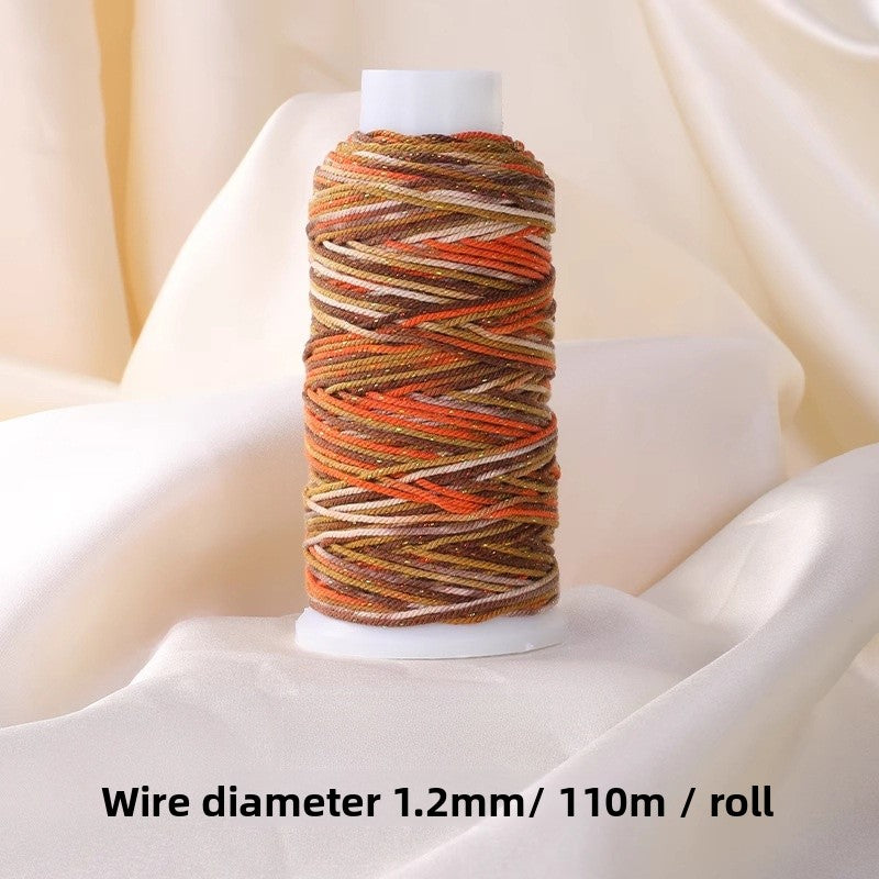 1 Roll Cotton Rope For Jewelry Making Featuring Knitting Craft, Dyed Ombre Color, Ideal For Commute Style Accessories