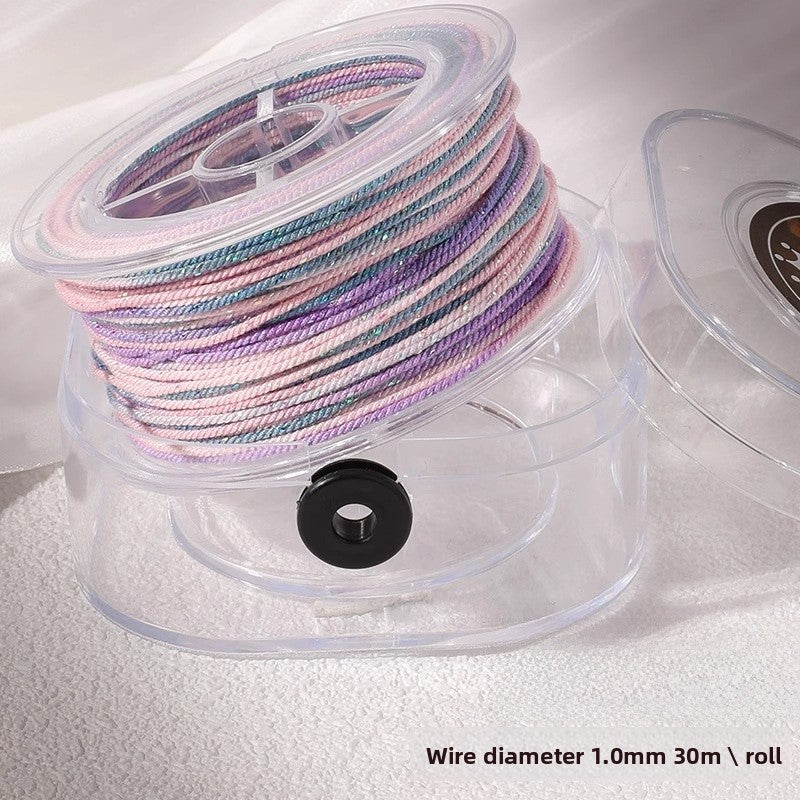 1 Roll Cotton Rope For Jewelry Making Featuring Knitting Craft, Dyed Ombre Color, Ideal For Commute Style Accessories