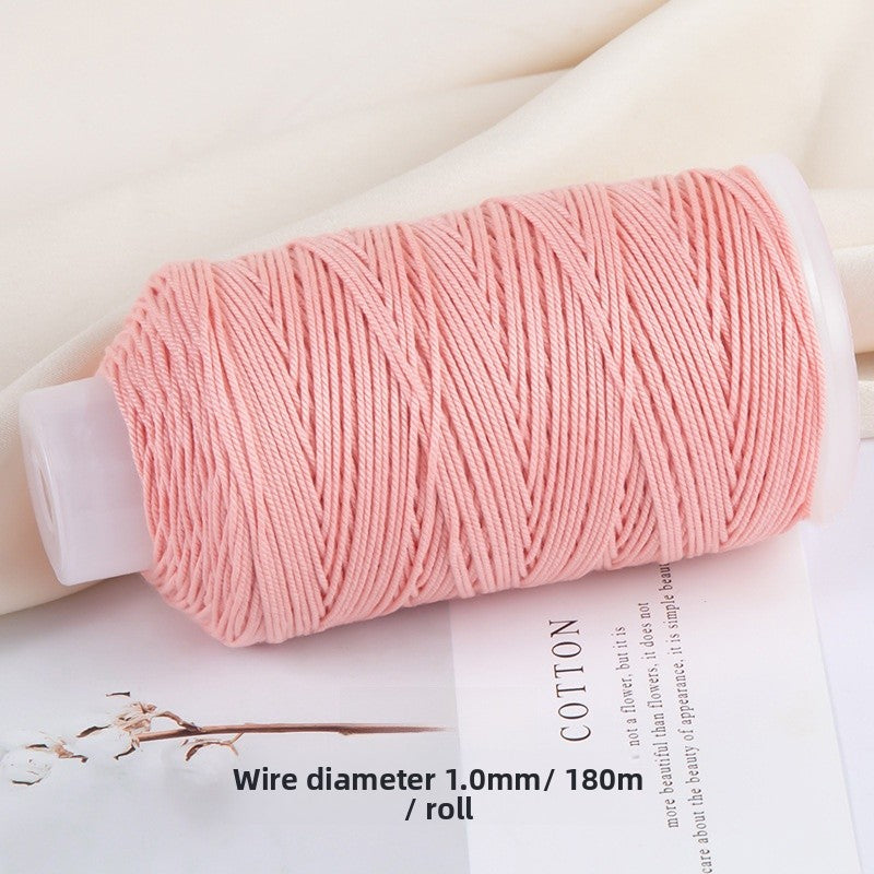 1 Roll Cotton Rope For Jewelry Making Featuring Knitting Craft, Dyed Ombre Color, Ideal For Commute Style Accessories