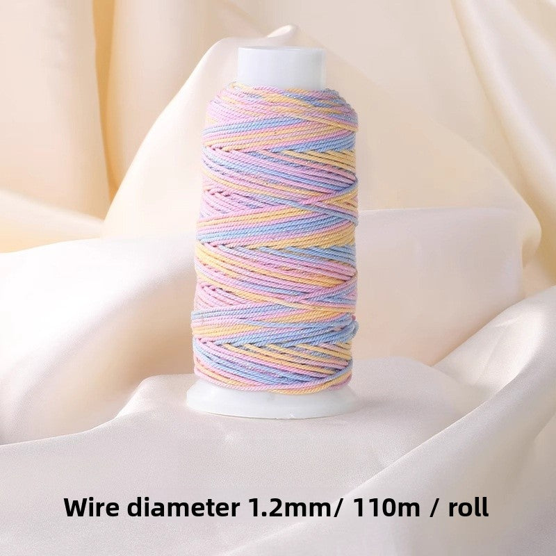 1 Roll Cotton Rope For Jewelry Making Featuring Knitting Craft, Dyed Ombre Color, Ideal For Commute Style Accessories