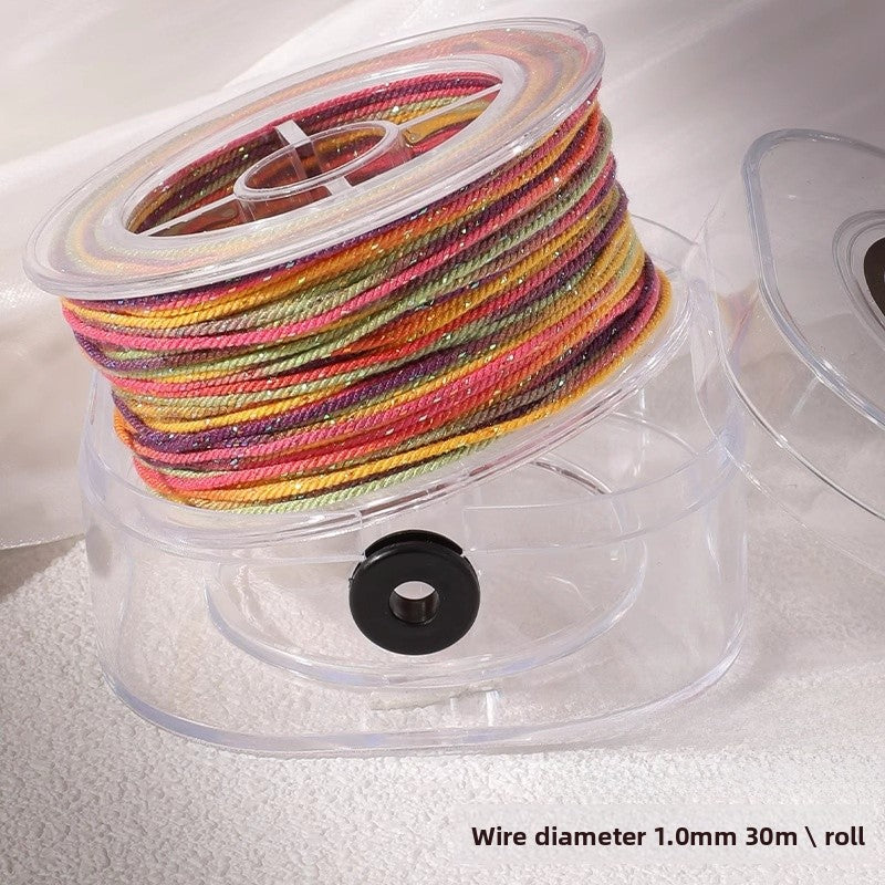 1 Roll Cotton Rope For Jewelry Making Featuring Knitting Craft, Dyed Ombre Color, Ideal For Commute Style Accessories