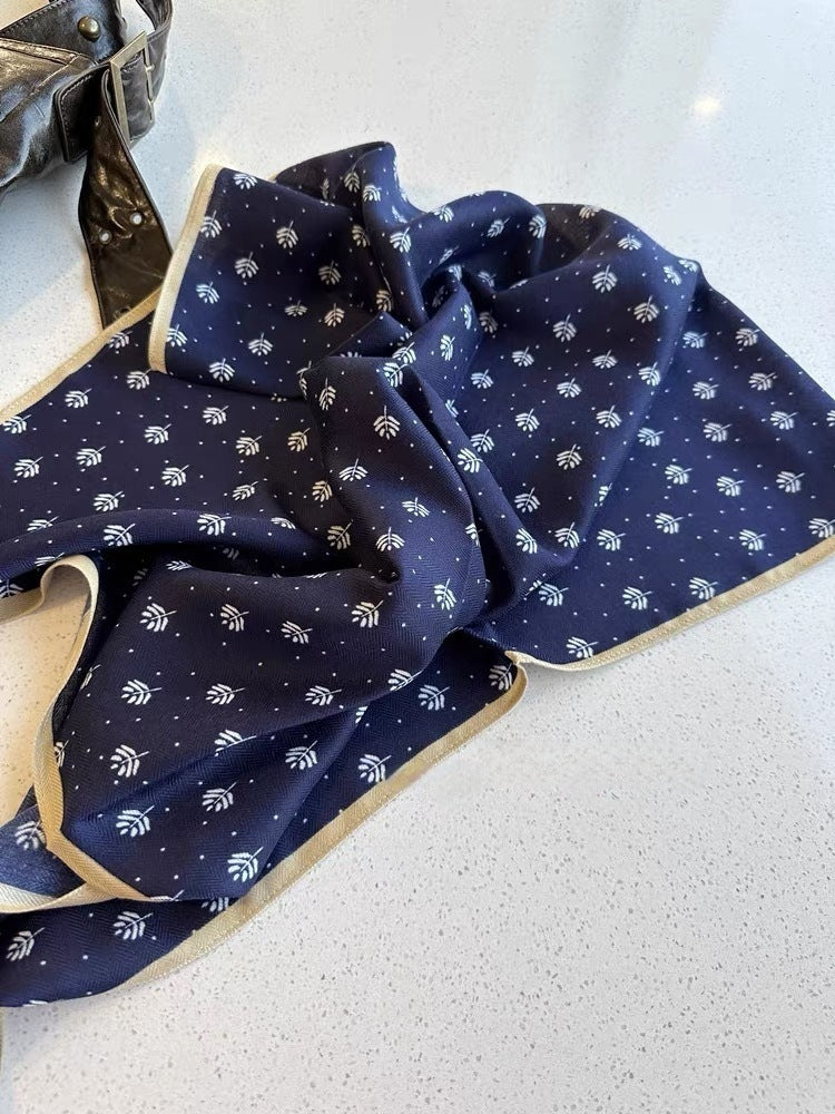 French Style Cashew Nuts Bandana In Caramel Flannel, Perfect For Spring Wear