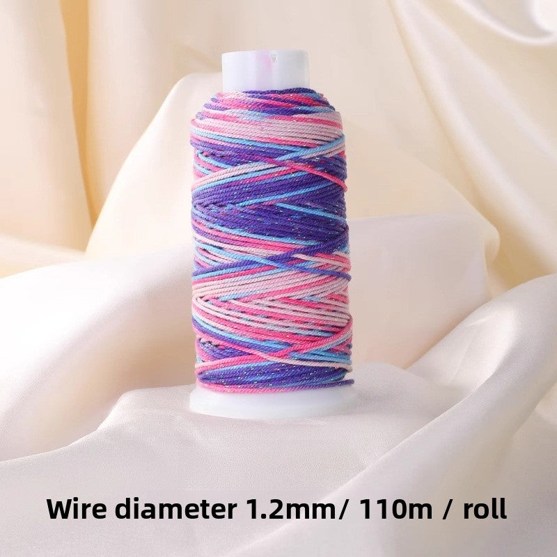 1 Roll Cotton Rope For Jewelry Making Featuring Knitting Craft, Dyed Ombre Color, Ideal For Commute Style Accessories