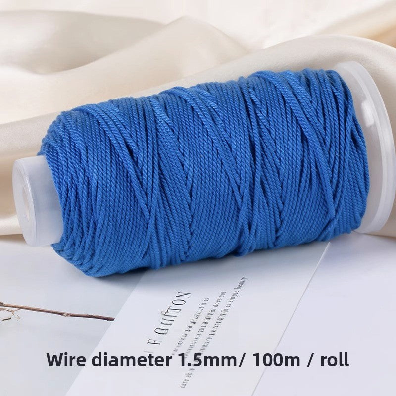 1 Roll Cotton Rope For Jewelry Making Featuring Knitting Craft, Dyed Ombre Color, Ideal For Commute Style Accessories