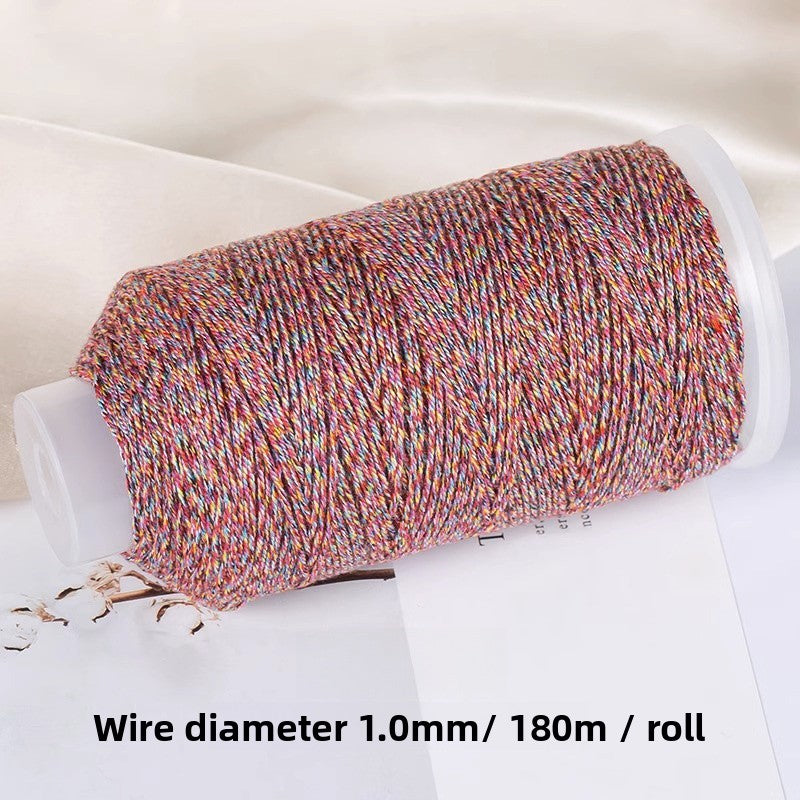 1 Roll Cotton Rope For Jewelry Making Featuring Knitting Craft, Dyed Ombre Color, Ideal For Commute Style Accessories