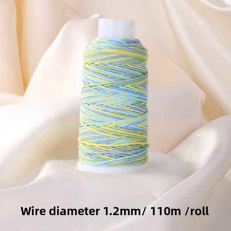 1 Roll Cotton Rope For Jewelry Making Featuring Knitting Craft, Dyed Ombre Color, Ideal For Commute Style Accessories