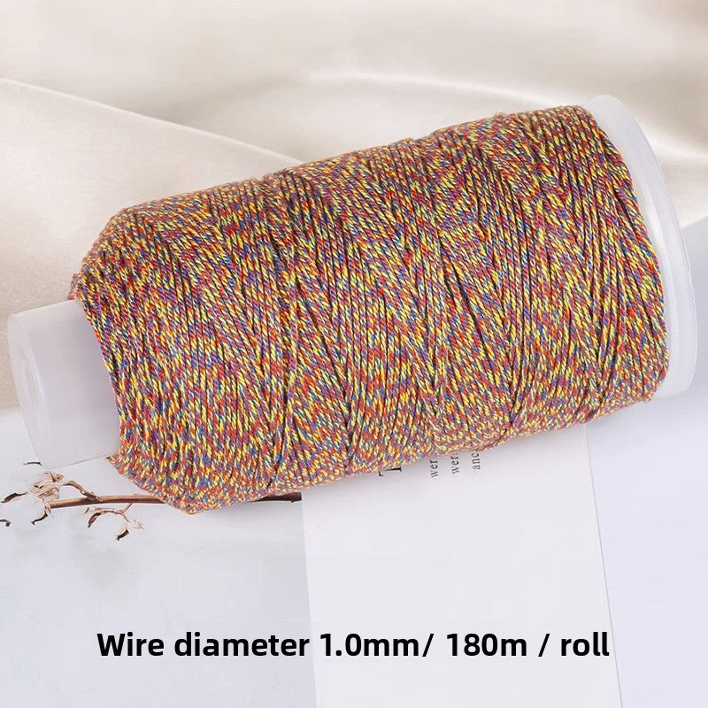 1 Roll Cotton Rope For Jewelry Making Featuring Knitting Craft, Dyed Ombre Color, Ideal For Commute Style Accessories