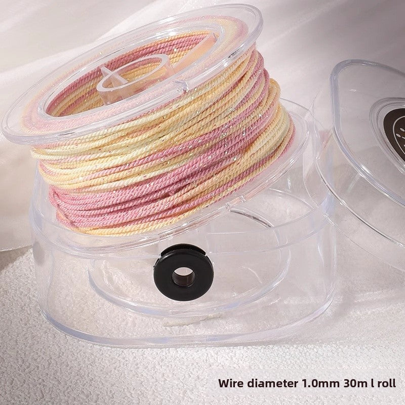 1 Roll Cotton Rope For Jewelry Making Featuring Knitting Craft, Dyed Ombre Color, Ideal For Commute Style Accessories